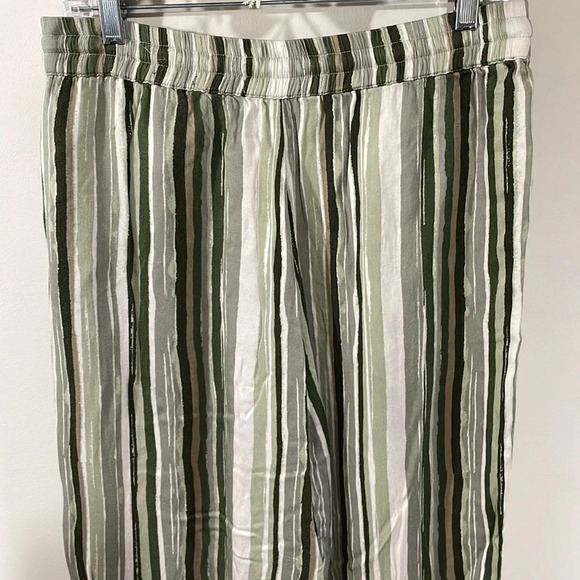 Max Jeans Soft Wide Striped Elastic Waistband Boho Pants M - Picture 6 of 15